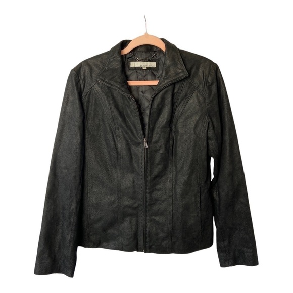 Wilson’s Leather Women’s Black Long Sleeve Soft Leather Jacket Size Medium
